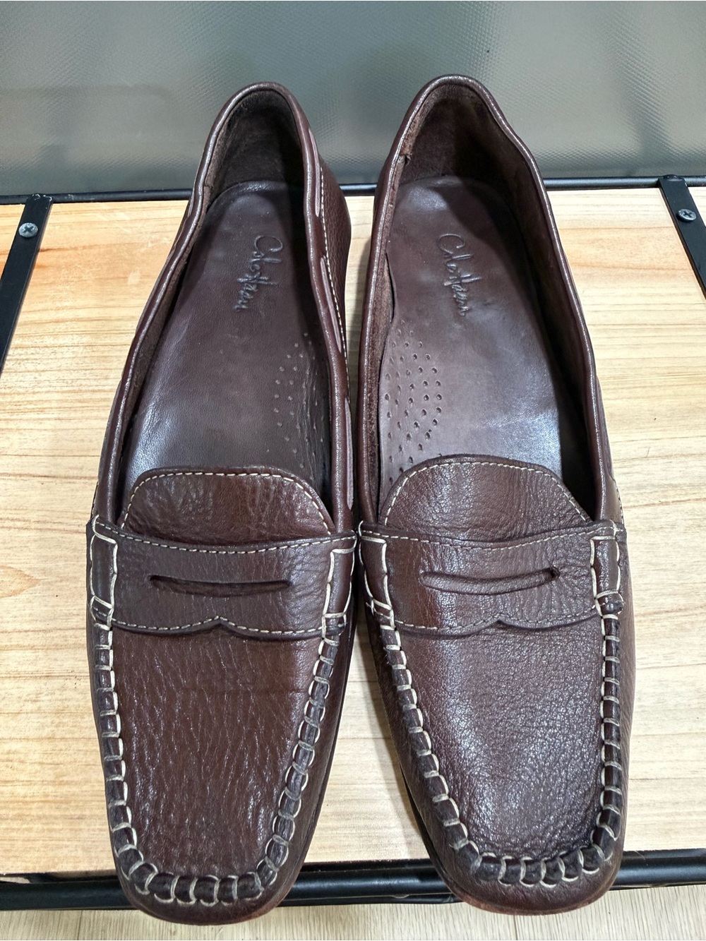 Cole Haan Brown Leather Penny Loafers Women’s 6 B Slip On Made in USA